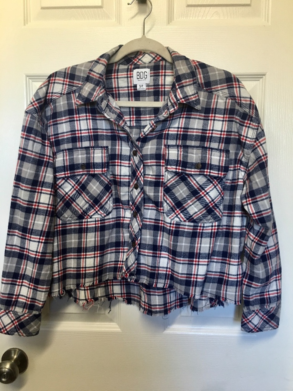 BDG Cropped Flannel Button-up shirt